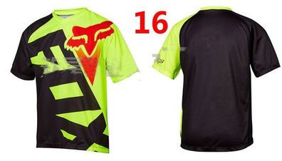 Fox Herren trikot Radsport Fahrrad-Tops T shirt Freizeit Kurzarm jersey #16