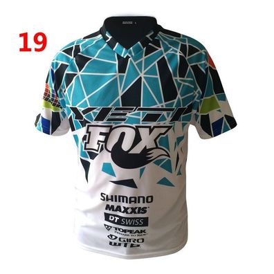 Fox Herren trikot Radsport Fahrrad-Tops T shirt Freizeit Kurzarm jersey #19