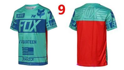 Fox Herren trikot Radsport Fahrrad-Tops T shirt Freizeit Kurzarm jersey #9