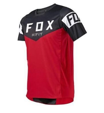 Fox Herren trikot Radsport Fahrrad-Tops T shirt Freizeit Kurzarm Rot02