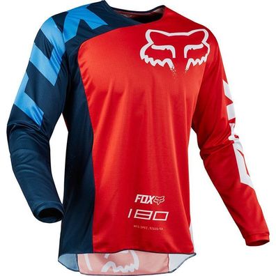Herren Radsport Sweatshirt Fox Trikot Freizeit Pullover Rot