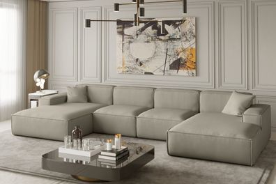Ecksofa U Eckcouch 379cm PULA stoff Opera