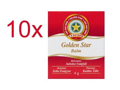 Vietnamesische Balsam 10 x 4 g Golden Star Erkältung Kopfschmerzen Danapha