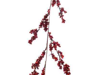 Girlande rot Beerengirlande lackiert Weihnachten Tischdeko L ca 130 cm