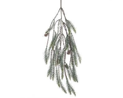 Zweig Dekozweig Kieferzweig mit Zapfen Frost Weihnachten L ca. 115 cm
