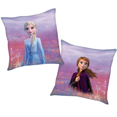 Anna & Elsa | Kinder Deko-Kissen 40 x 40 cm | Disney Eiskönigin Frozen