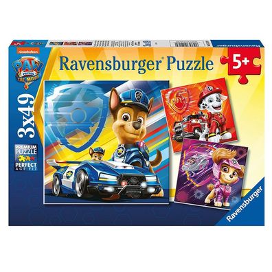 Kinder Puzzle Box The Movie | Paw Patrol | 3 x 49 Teile | Ravensburger