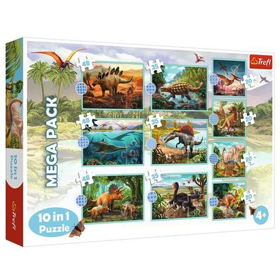 Mega Puzzle Box | Dinosaurier | 10 in 1 Puzzle | 20, 35 und 48 Teile