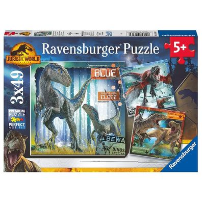 Kinder Puzzle Box | Jurassic World | 3 x 49 Teile | Ravensburger
