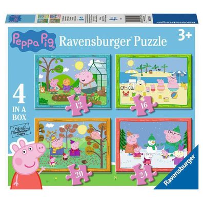 4 in 1 Puzzle Box Pig | Peppa Wutz | Ravensburger | Kinder Puzzle