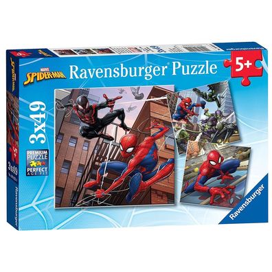 Kinder Puzzle Box 3 x 49 Teile | Marvel Spiderman | Ravensburger