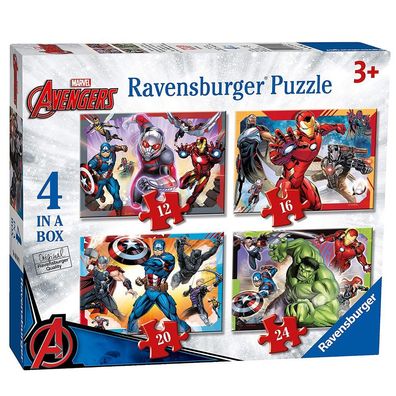 4 in 1 Puzzle Box | Marvel Avengers | Ravensburger | Kinder Puzzle