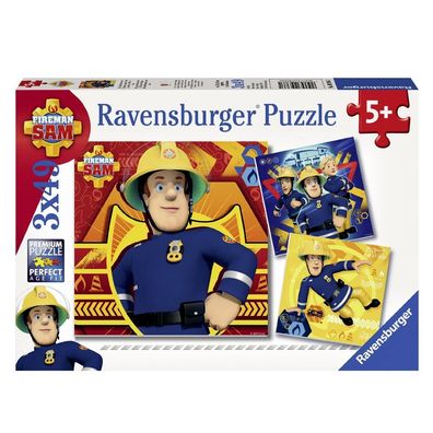 Kinder Puzzle Box | Feuerwehrmann Sam | 3 x 49 Teile | Ravensburger | Legespiel