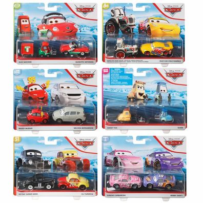 Auswahl Doppelpack | Disney Cars | Fahrzeug Modelle | Die Cast 1:55 | Mattel