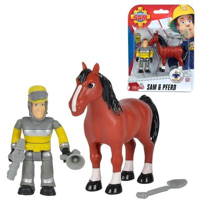 Tierrettung Sam & Pferd | Spiel-Figuren Set | Feuerwehrmann Sam