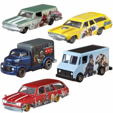 Pop Culture X-Men | Hot Wheels Premium Auto Set | Cars Mattel DLB45