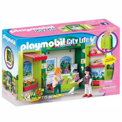 Blumenladen | Playmobil City Life | Set 5639 | Spiel-Box aufklappbar