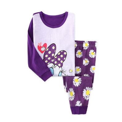 Daisy Duck Peppa Pig Elsa Anna Langer Pyjamaset Kinder Loungewear Cotton Sleepwear