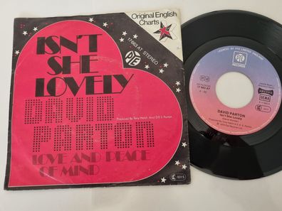 David Parton - Isn't she lovely 7'' Vinyl Germany/ CV Stevie Wonder