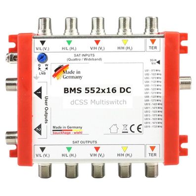 BMS 552x16 DC Multischalter 5/16 Kaskadierbar (dCSS, für 2x 16 Teilnehmer)