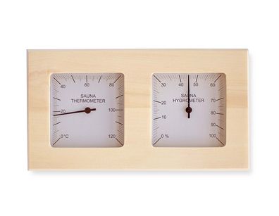 Sauna Thermometer Hygrometer Espe Eckig | Messgeräte Kombination Klimamesser