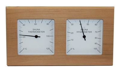 Sauna Thermometer Hygrometer Zedernholz Messgeräte Kombination Klimamesser Cedar
