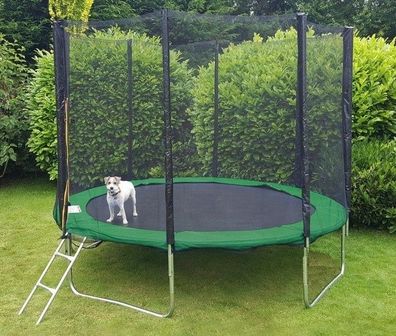 Trampolin grün 244 cm – mit Sicherheitsnetz – bis 110 kg