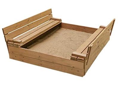 Sandkastenholz 160x160 - klappbare Abdeckung zur Sitzfläche - doppelt imprägniert