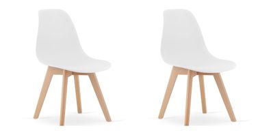 Esszimmerstühle KITO – 2er-Set Esstischstühle – weiß