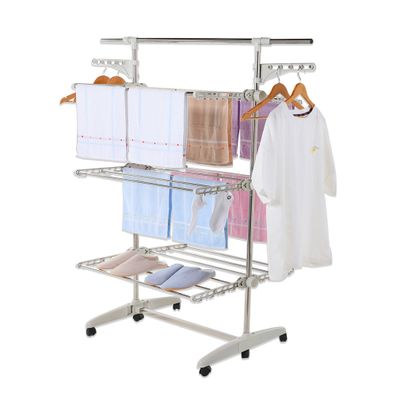 Herzberg 3-stufiger Wäscheständer Zum Trocknen Von Kleidung Weiß