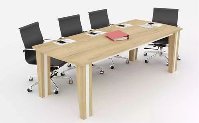 Großer Holztisch Besprechungstische Luxus Konferenztisch Büromöbel Modern