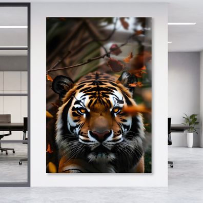 Tiger Leinwandbild Wandbild Tier Poster, Acrylglas Aluminium