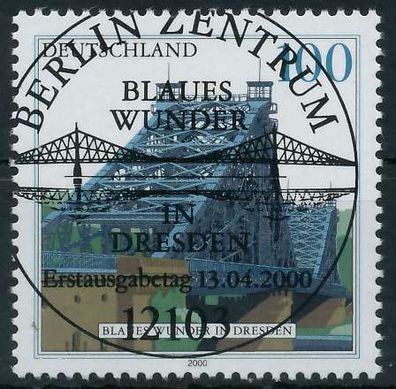 BRD BUND 2000 Nr 2109 ESST zentrisch gestempelt X63B3AA
