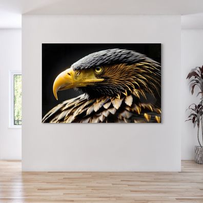 Tier Adler Eagle Leinwandbild Wandbild Poster , Acrylglas + Aluminium