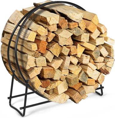 Kaminholzregal Metall, Brennholzregal belastbar bis 200 kg, Feuerholzregal