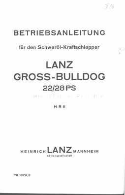 Betriebsanleitung CD-Rom für Lanz Bulldog HR2 22/28PS Verdampfer Bulldog