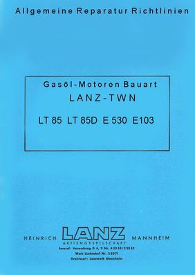 Reparaturanleitung CD-Rom für TWN Motor im LANZ Bulli D1106 und LANZ D1206