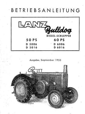 Betriebsanleitung CD-Rom für Lanz Bulldog D5006 D5016 D6006 D6016 Traktor