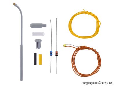 Viessmann 6622 N Bausatz Peitschenleuchte, LED weiß