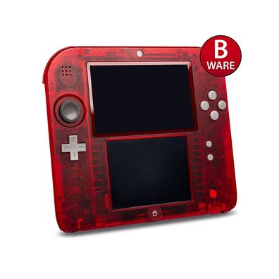 Nintendo 2DS Konsole in Transparent Rot OHNE Ladekabel - Zustand gut