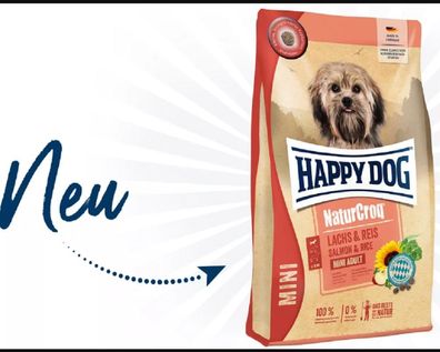 HAPPY DOG ?NaturCroq Mini Lachs & Reis - 4kg ? Trockenfutter