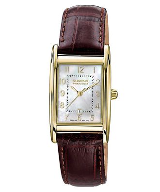 Dugena Damen-Armbanduhr Quadra Artdeco Goldfarben 7000121-2