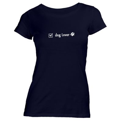 Damen T-Shirt Checkbox Dog Lover