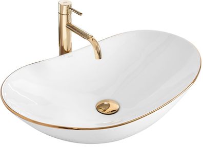 Rea Aufsatzwaschbecken Royal Gold Edge