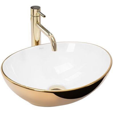 Rea Aufsatzwaschbecken Sofia Gold/ White