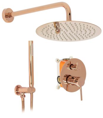 Rea Unterputz Duschset Lungo Rose Gold + Ibox