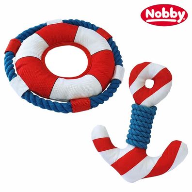 Nobby Wasserspielzeug Floating - schwimmt - Apportierspielzeug Quietscher Seil