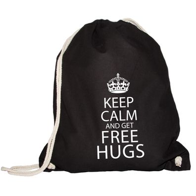 Turnbeutel KEEP CALM free hugs
