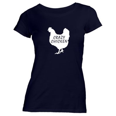 Damen T-Shirt Crazy chicken