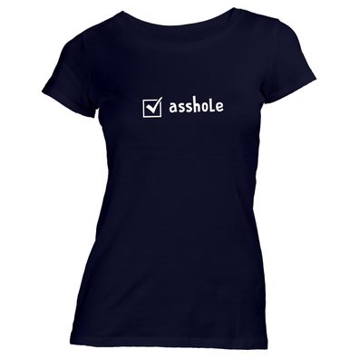 Damen T-Shirt Checkbox Asshole
